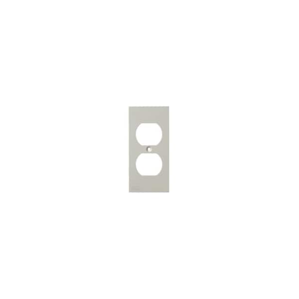 Hubbell Wiring Device-Kellems Duplex Faceplate, Number of Gangs: 1 PVC, White KP8 - main