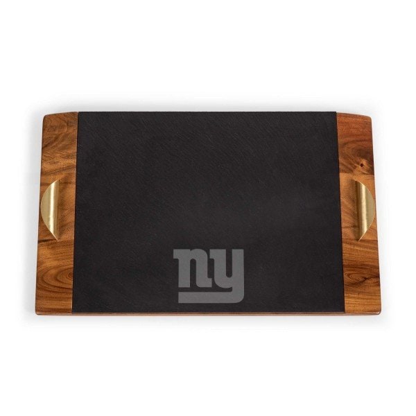 Picnic Time Family Of Brands NFL New York Giants - Covina Acacia and Slate Serving Tray 957-07-512-213-2 - main