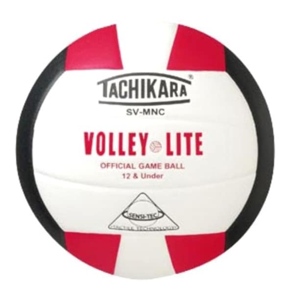 Tachikara SVMNC.SWB Volley-Lite Volleyball - Scarlet-White-Black SVMNC.SWB - main