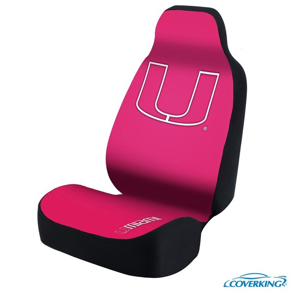 Coverking UNIVERSAL ULTISUEDE SEAT COVER DESIGNER 1PC, UNIVERSITY OF MIAMI PINK , ELA120 USCSELA120 - main
