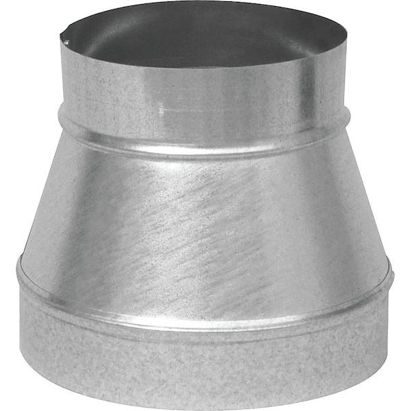 Imperial Stove Pipe Reducer, 8 x 7 in, 26 ga Thick Wall, Black, Galvanized GV1204 - main