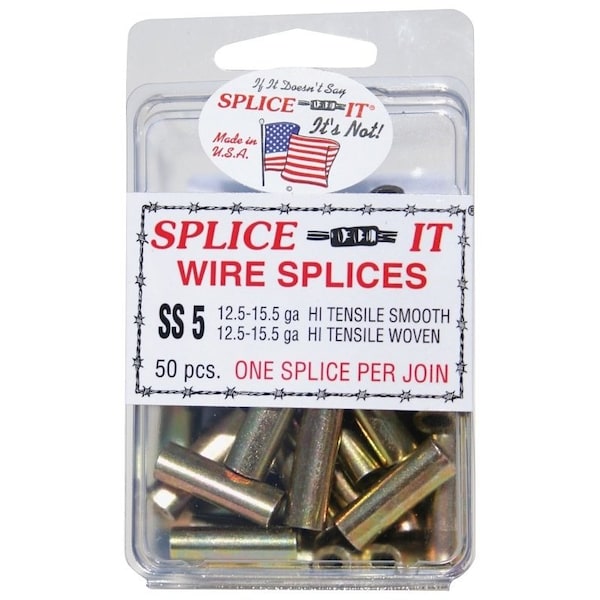 New Farm Wire Splice, For: 12.5 to 15.5 ga Hi-Ten Smooth, Woven Fence SS5 - main