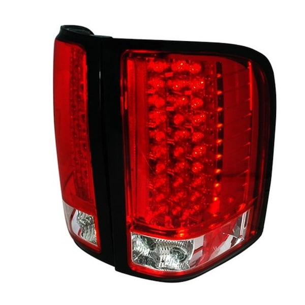 Overtime LED Tail Lights for 07 to 11 Chevrolet Silverado, Red - 7 x 18 x 25 in. OV520933 - main
