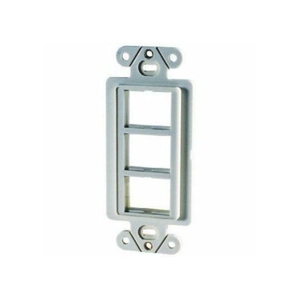 Ortronics 3-PORT FLUSH MT UNLOADED, STYLISTIC RECEPTACLE TRACJACK, FOG WHITE 41900017 - main