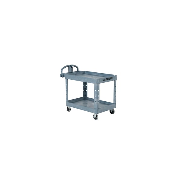 Rubbermaid Commercial Utility Cart, 750 lb Load Capacity, 2 Shelves, 55 in L, 26 in W, 33 1/4 in H, Ergonomic Handle 2192463 - main
