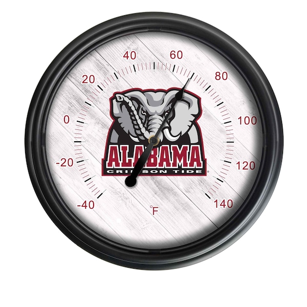 Holland Bar Stool Co University of Alabama (Elephant) Indoor/Outdoor LED Thermometer ODThrm14BK-08AL-Ele - main