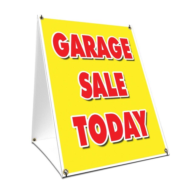 Signmission Garage Sale Today, 24 Inch x 18 Inch A-frame Yard Sign, Plastic Sign SBC-1824-Garage Sale Today - main
