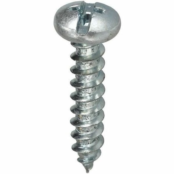 Dottie Sheet Metal Screw, #12 x 1-1/4 in, Zinc Plated Steel Pan Head Combination Phillips/Slotted Drive 2WS12114 - main