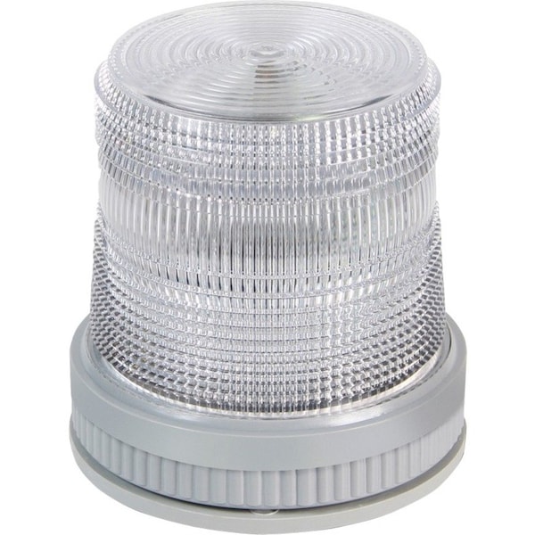 Edwards Signaling Warning Light, White, LED, 24V DC, 65 FPM, 3 3/4 in Dia., Surface 105XBRMW24D - main
