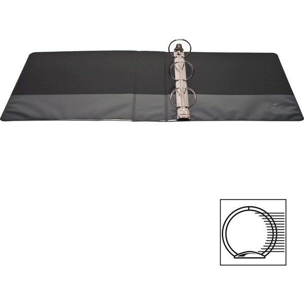 Business Source Ring Binder, Black, Clear Sleeve BSN09956 - main