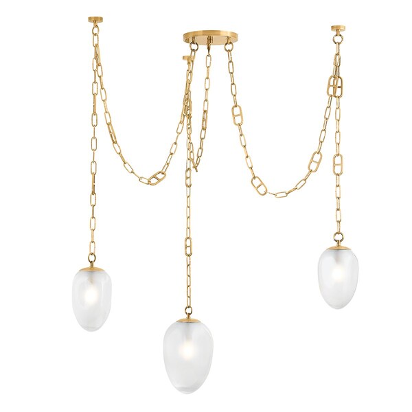 Corbett Lighting Noz Nozawa X Daith 3 Light Chandelier 48 In. Vintage Brass 464-48-VB - main