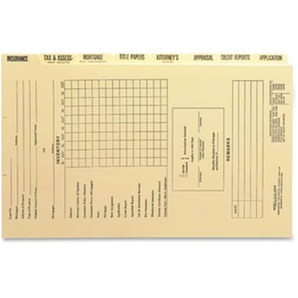 Made-To-Stick Manila Mortgage Folder Printed Replacement Divider - Set of 8 MA3734714 - main