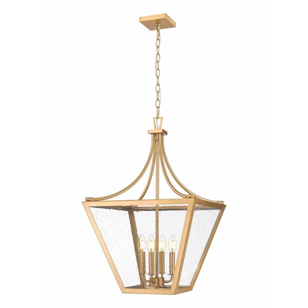 Z-Lite Montalcino Rubbed Brass 4 Light Chandelier 1961-4C-RB - main