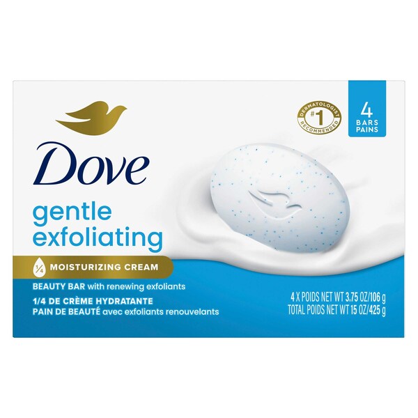 Dove Gentle Exfoliating Beauty Bar Soap, 15 Ounce, 8PK 62736423 - main