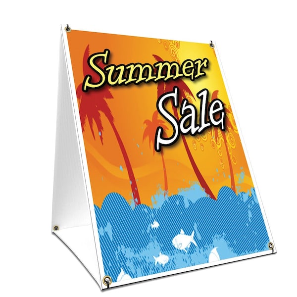 Signmission Summer Sale, 36 Inch x 24 Inch A-frame Yard Sign, Plastic Sign SBC-2436-Summer Sale - main