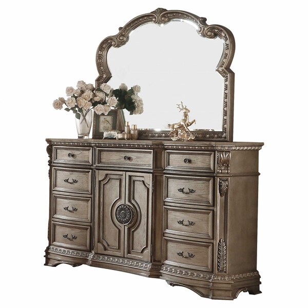 Homeroots 18" Brown Solid Wood Combo Dresser 347129 - main