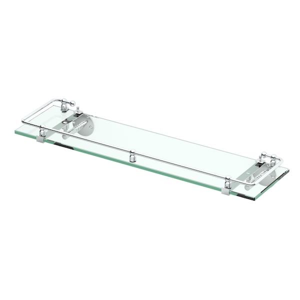 Gatco Premier Railing 20" Glass Shelf, Chrome 1438C - main