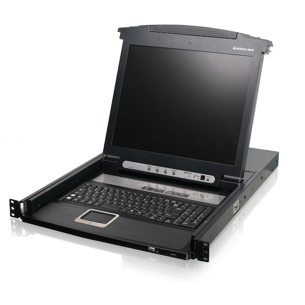 Iogear GCL1808 Rackmount LCD - 8 Computer(s) - 17" LCD - SXGA - 1280 x 1024 - 1 x USB - Daisy Chain GCL1808 - main