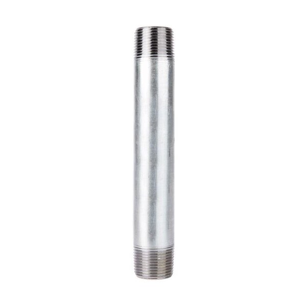 Stz Industries 1 in. MIP each X 1 in. D MIP Galvanized Steel 8 in. L Nipple 303U1X8 - main