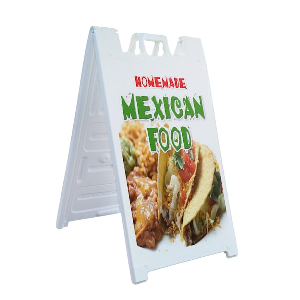 Signmission Homemade Mexican Food, A-Frame & 2 Decals Installed, Heavy-Duty Plastic Frame SBHD-D-2436-Homemade Mexican Food - main