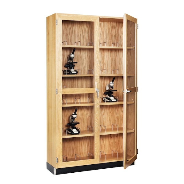 Diversified Spaces Hardwood, Solid Oak Microscope Storage Case, 36 in W, 84 in H 372-3616K - main