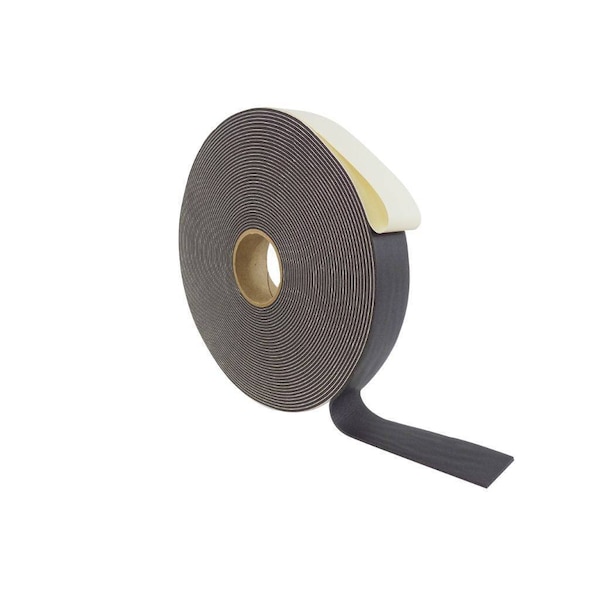 Wod Tape PVC Foam Tape Seal Window and Door Sound Proof Insulation: 2in x 75 ft 1/8 Thick, 12PK WOD SSMDFT-1/8-02000-12-75-BLA - main