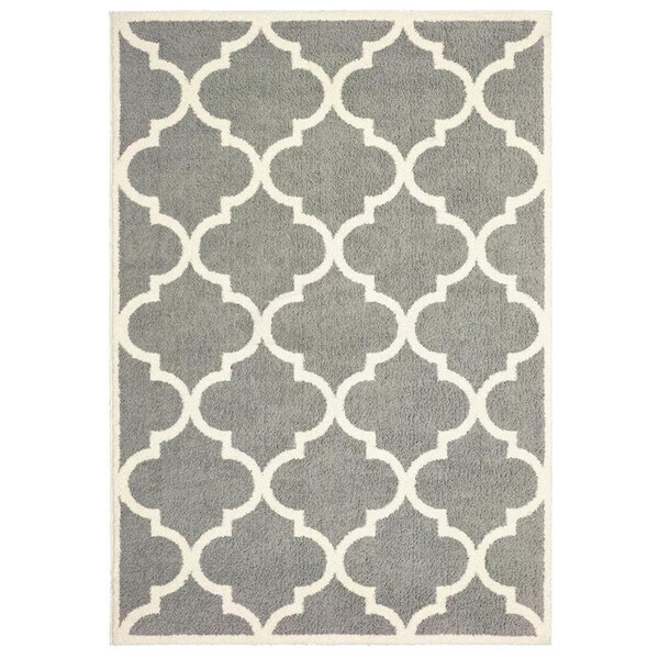 Oriental Weavers Verona Indoor Casual Geometric Rectangle Area Rug, Grey - 2 x 3 ft. V529H6060090ST - main