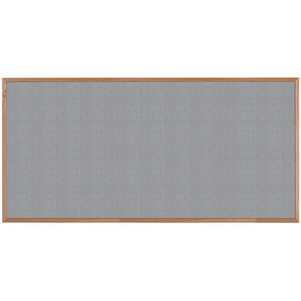 Aarco VIC Cork Bulletin Board w/ a Red Oak Frame w/ a Clear Lacquer Finish, Potato Skin 48''Hx96''W OW4896182 - main