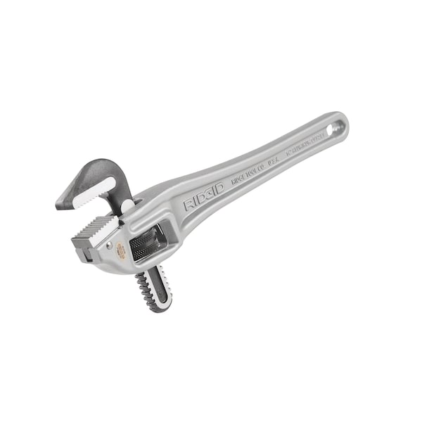 Ridgid 14" Aluminum Offset Pipe Wrench, Narrow Hook Jaw Parallel to Handle for Tight Spaces and Overhead 31120 - main