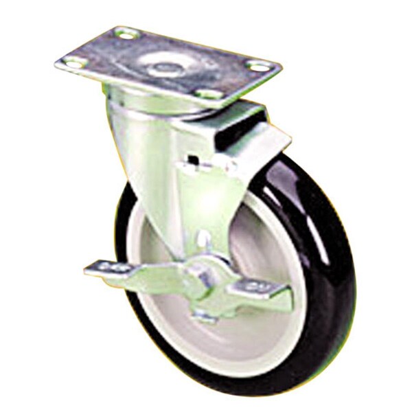 Gloveworks By Ammex 4 in. Regal Ride With Gyro-Glide Swivel Caster With Brake 250 lbs. Load Rating CHCMP14PBB - main