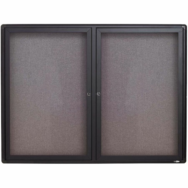 Quartet Enclosed Fabric Bulletin Board 36" x 48", 2 Door 2364L - main