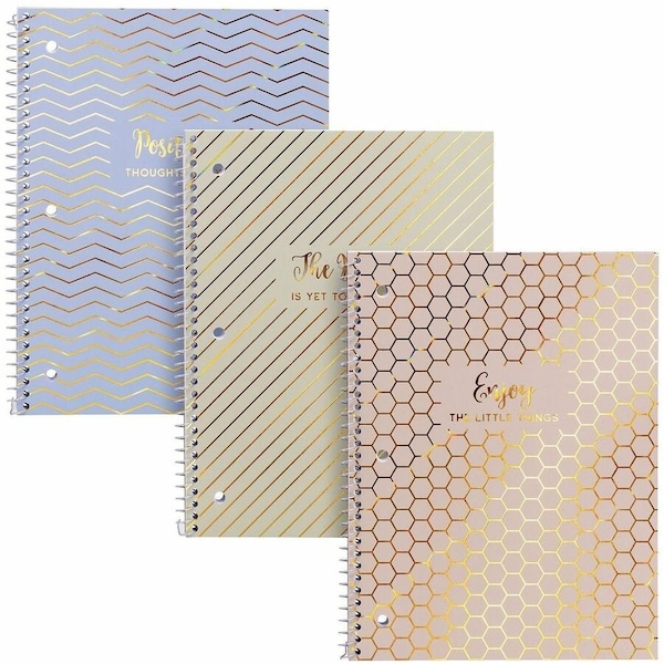 Pukka Pads Haze 1-Subject Notebook, 3 Designs Per Set, 4PK 9978(AST)-HZE - main