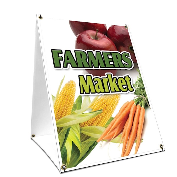 Signmission Farmers Market, 36 Inch x 24 Inch A-frame Yard Sign, Plastic Sign SBC-2436-Farmers Market - main