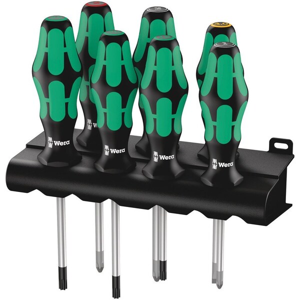 Wera 335/350/367/7 Rack Screwdriver set Kraftform Plus Lasertip and rack, 7 pieces 5320540001 - main