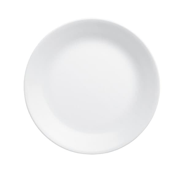 Corelle Plate, 10-1/4 in Dia, Winter Frost White, Oven Safe: Yes 6003893 - main