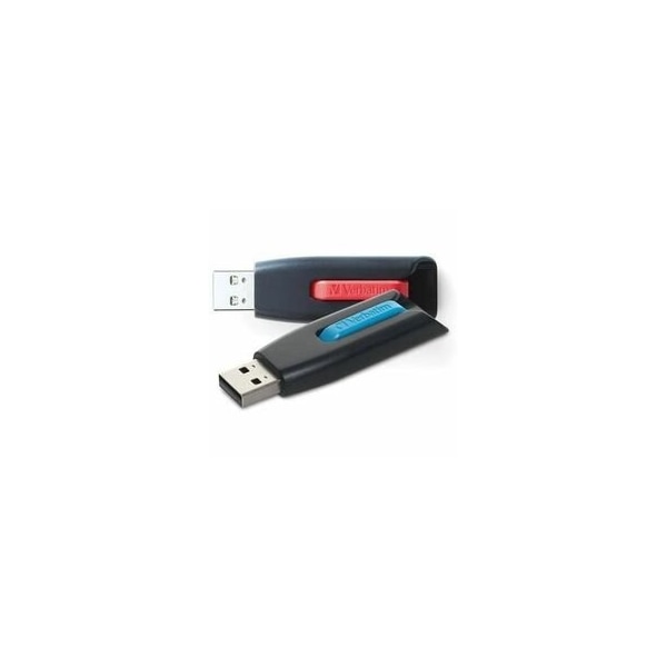 Verbatim 64GB Store 'n' Go V3 USB 3.2 Gen 1 Flash Drive, 2pk, Red, Blue, 64 GB, USB 3.2 (Gen 1) Type A, 4PK 70899 - main