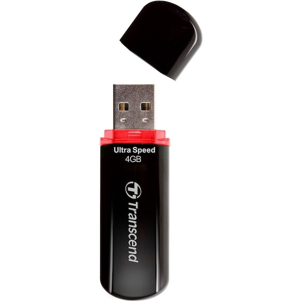 Transcend Information JETFLASH 600 - USB FLASH DRIVE - FLASH MEMORY CAPACITY: 4 - USB TYPE-A; USB 2.0 TS4GJF600 - main