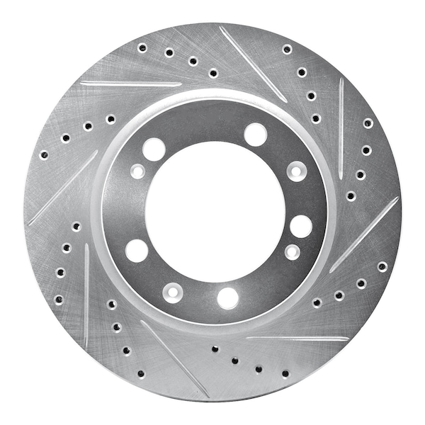 Dynamic Friction Co DFC Brake Rotor - Drilled and Slotted - Silver 631-02010D - main