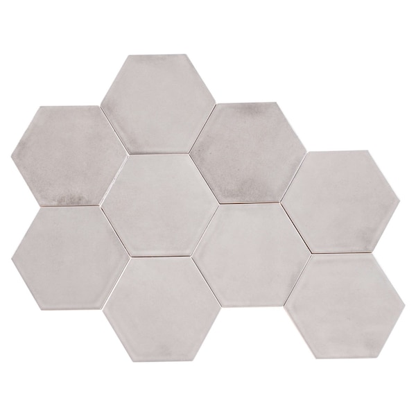 Andova Tiles Jenae 4-in. x 5-in. Zellige Hexagon Glossy Ceramic Wall Tile (5.38 Square Feet Per Box) ANDJEN1341 - main