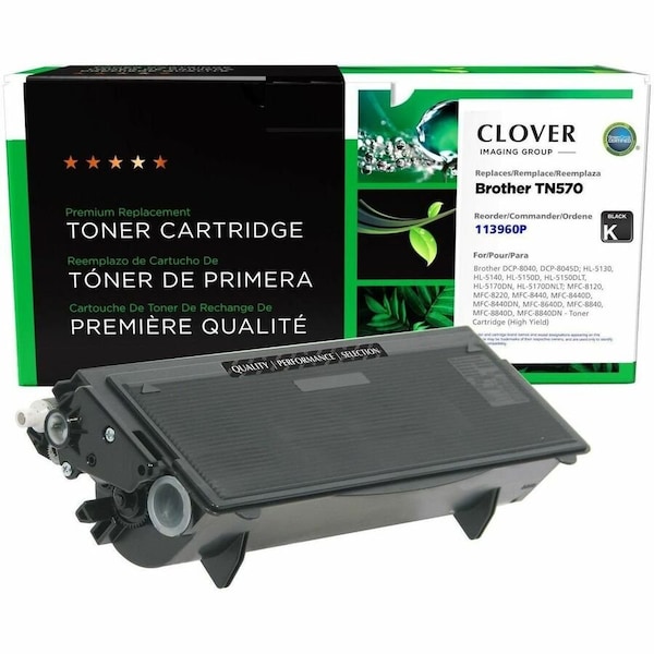Cig Clover Imaging Remanufactured High Yield Toner Cartridge for Brother TN570 113960P - main