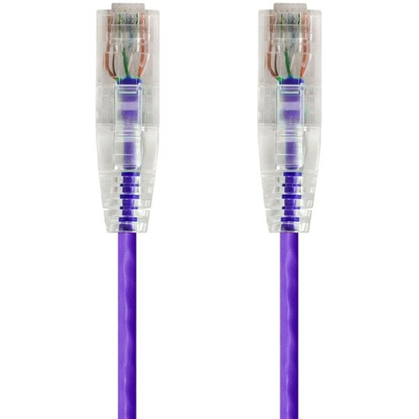 Monoprice Slim Cat6 Utp Network Cable, 2 ft.Purple 14805 - main