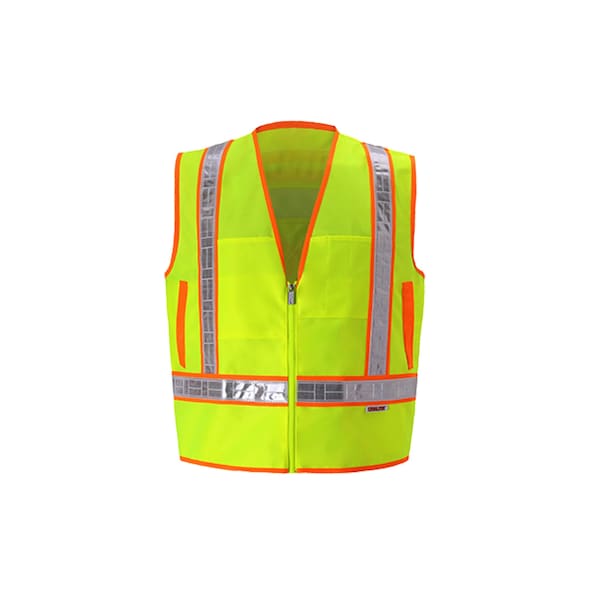 2W International Safety Vest w/Prismatic Trim L Class 2 X Back ...
