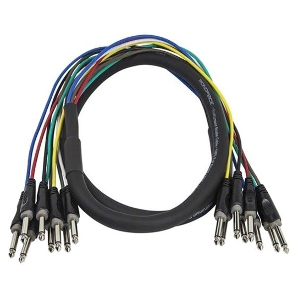 Monoprice 2 Meter (6ft) 8-Channel 1/4inch TS Male to 1/4inch TS Male Snake Cable 601492 - main