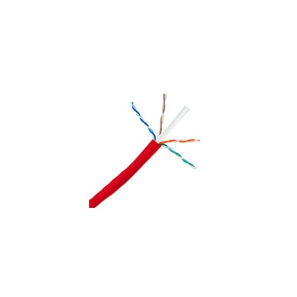 Cable Wholesale Bulk Cat6 Red Ethernet Cable, Stranded, UTP (Unshielded Twisted Pair), Pullbox, 1000 foot 10X8-071SH - main