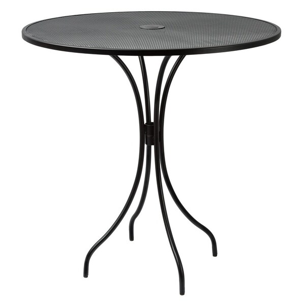 Bfm Seating Barnegat Bar Height Table 42in Round E-Coated, Powder Coated Micro-Mesh Steel - Black SU42RBL-T - main