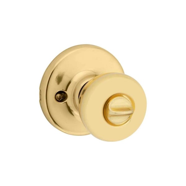 Kwikset Tylo Keyed Entry Door Knob Featuring SmartKey Security in Polished Brass 400T 3 SMT 6AL RCS V1 - main