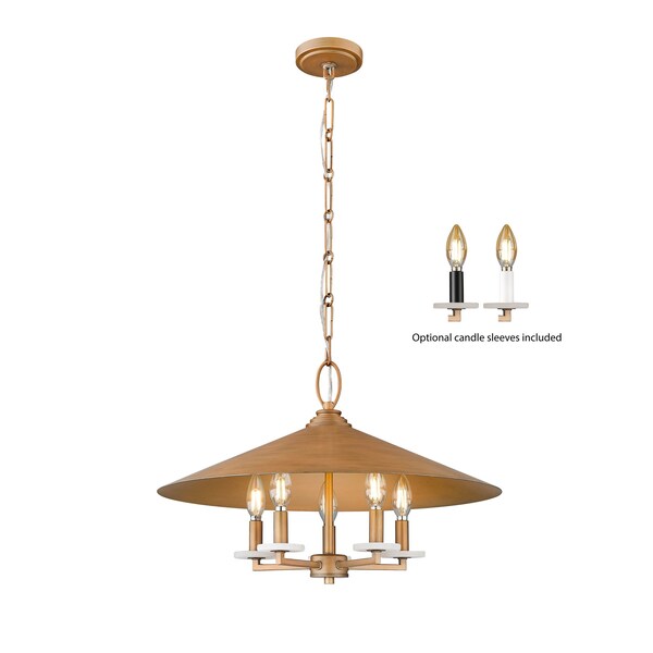 Z-Lite Rialto 5 Light Pendant, Signature Gold/Signature Gold, 22 In W x 14.5 In H 1953-22SGD - main