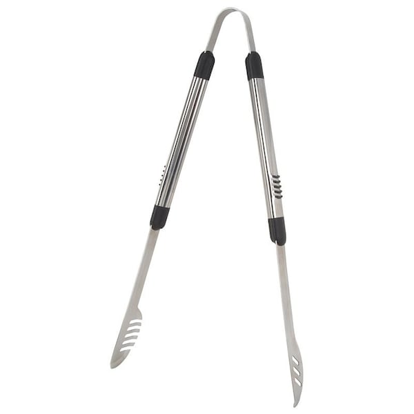 Omaha Premium BBQ Tongs, 19 mm Gauge, Stainless Steel Blade, Stainless Steel, Aluminum Handle BBQ-8112443C - main