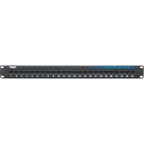 Black Box Cat5E Feed-Through Patch Panel, Unshield, RJ45 JPM808A-R2 - main