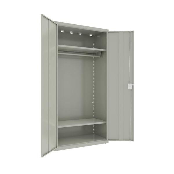 Hirsh Storage Cabinets, 36 in W, 18 in D, 72 in H, Light Gray 25064 - main